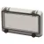 Bild: MENNEKES Scharnierfenster 40978 für 8 TE | Sichtfenster Kunststoff | Rauchglas | 92x162x30 mm | elektrograu | IP44