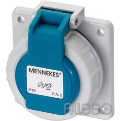 Mennekes Schuko-Anbau-Steckdose 16A2p+E 230V IP68 BL 17006