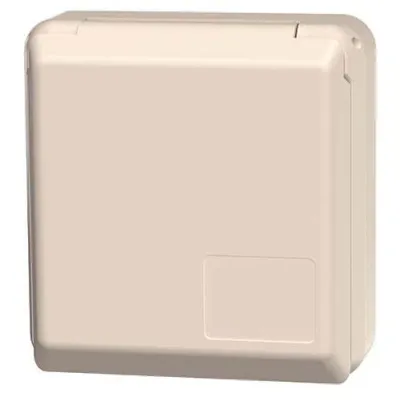 Mennekes Schuko-Anbaudose 4971 | 16A 2P+E | IP44 | Unterputz | 230V | Cepex | perlweiß RAL1013