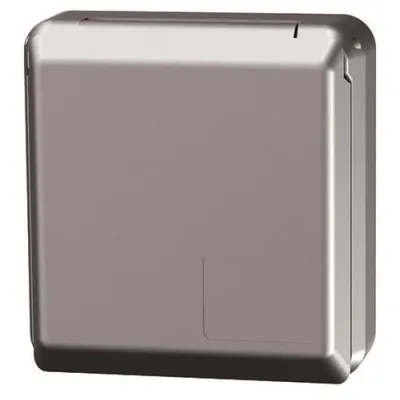 MENNEKES Schuko-Anbaudose 4984 | CEE 16A 2p+E 230V IP44 | Cepex | Edelstahloptik RAL 9006 | blau