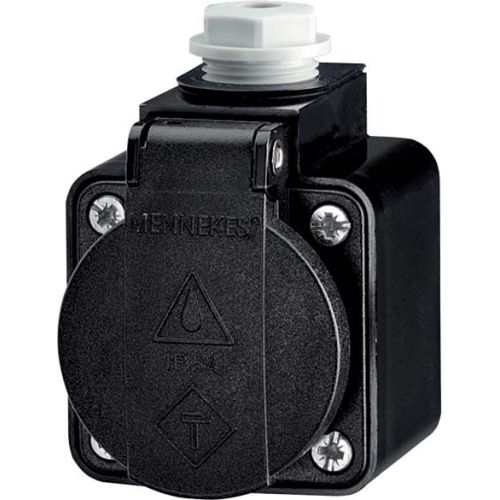 Bild: Mennekes Schuko-Aufbau-Steckdose 16A,2p+E,230V 10083