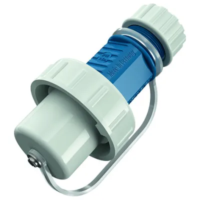 Mennekes Schuko-Stecker 10828 | Schutzkontaktstecker 16A 230V | IP68 | Bajonettring | Schraubklemme | Kunststoff | blau