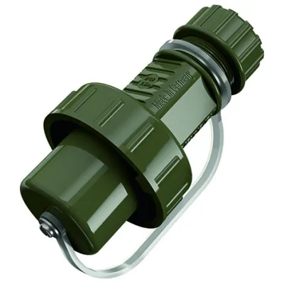 MENNEKES Schutzkontaktstecker 10829 | Schuko-Stecker 16A 230V | IP68 | Schraubklemme | Kunststoff | gerade | bronzegrün