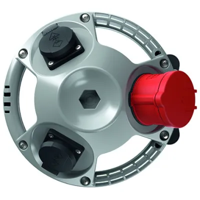 Mennekes Steckdosenverteiler 94350SI | CEE 16A 5-polig 400V | 2x Schuko 230V | IP44 | Kunststoff | Energiesäule Silber