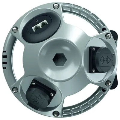 MENNEKES Steckdosen-Kombination 3KRAFT 94354SI | 2x Schuko 230V | 1x RJ45 Cat.6 | IP20 | Kunststoff | Silber