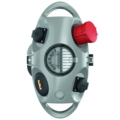 MENNEKES Steckdosen-Kombination AirKRAFT 94555SI | CEE 16A 5-polig 400V | 2x Schuko 230V | RJ45 Cat.6 | IP20 | Silber