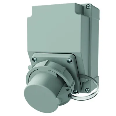 MENNEKES Steckdosen-Kombination 8109251 | CEE-Gerätestecker 16A 5-polig | IP67 | Kunststoffgehäuse | Wandmontage | grau