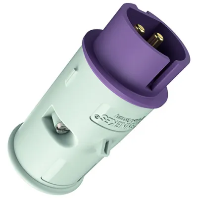 MENNEKES CEE-Stecker 629A | 2-polig 16A | 20-25V | IP44 | Schraubklemme | gerade | violett