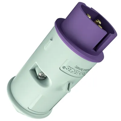MENNEKES CEE-Stecker 636A | 3-polig | 16A | 20-25V | IP44 | Schraubklemme | Knickschutz | Kunststoff | violett