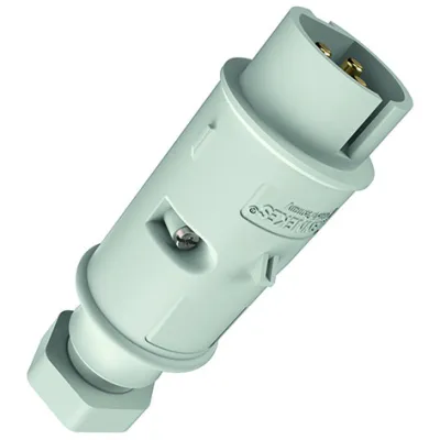 MENNEKES CEE-Stecker 676A | 32A 3-polig | 40-50V 12h | IP44 | Schraubklemme | Verschraubung | Kunststoff grau