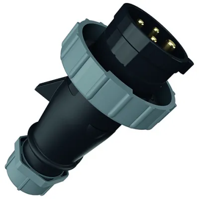 MENNEKES CEE-Stecker 283 | 16A 4-polig | IP67 | 500V 7h | Schraubklemme | Kunststoff | schwarz