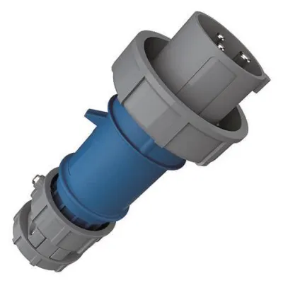 MENNEKES CEE-Stecker 3830 | 32A 3-polig 230V IP67 PowerTOP | Schraubklemme | 6h Uhrzeitstellung | Kunststoff | blau