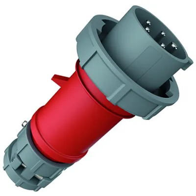 Mennekes CEE-Stecker 3853 | PowerTOP | 32A 5-polig 400V IP67 | Schraubklemme | gerade | Zugentlastung | rot