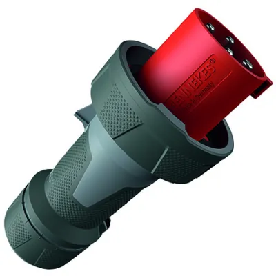 Mennekes CEE-Stecker 13219 | PowerTOP Xtra 125A 4-polig 6h | 400V | IP67 | Schraubklemme | Zugentlastung | rot