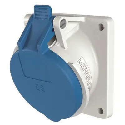 MENNEKES CEE-Anbausteckdose 3008 | 16A 3-polig 230V | TwinCONTACT | IP44 | schraublose Klemme | blau