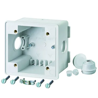 MENNEKES Unterputzkasten 40369 | für CEE-Anbausteckdosen | 48 mm Innentiefe | Kunststoff | mit Zubehör