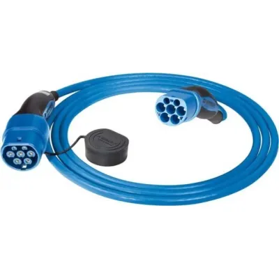 MENNEKES Ladekabel Mode 3 36247 | Typ 2 auf Typ 2 | 32A | 3-phasig | 22kW | 7,5m | gerade | blau