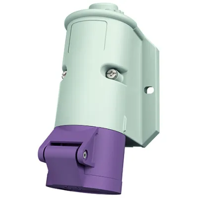 Mennekes CEE-Wandsteckdose 1825 | 16A 2-polig | 20-25V | IP44 | Aufputz | Kunststoff | violett