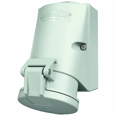 Mennekes CEE Wanddose 2983A | 32A 4-polig 1h >50V | IP44 | Aufputz | Kunststoff | grau