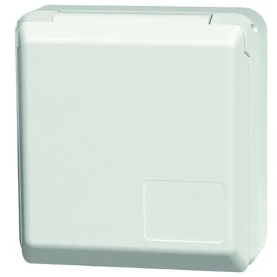 MENNEKES Cepex Anbaudose 4253 | CEE-Steckdose 16A 3-polig 230V 6h IP44 | Schraubklemme | Kunststoff | weiß RAL9010