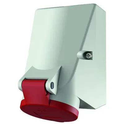 MENNEKES CEE-Steckdose 734 | Wanddose 7-polig 16A 400V IP44 | Aufputz | Schraubklemme | Kunststoff | rot