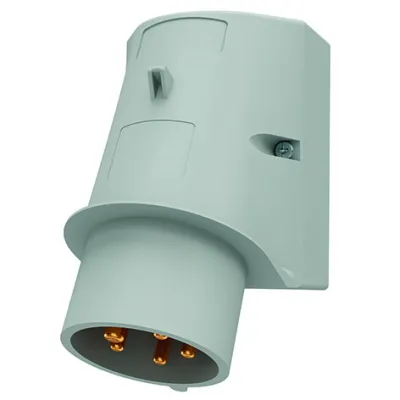 MENNEKES Wandstecker 301 | CEE Aufbaugerätestecker 5-polig 16A 400V IP44 | Schraubklemme | rechtwinklig | rot