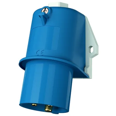 Mennekes Wandgerätestecker 844 | CEE 3-polig 16A 6h | 230V IP44 | Aufputz | Schraubklemme | Kunststoff | blau