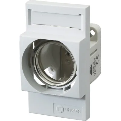 Mersen D-Sicherungssockel 00686.410000 | DIII | 1-polig | 63A | 500V AC/DC | Keramik | DIN-Schiene | Porzellan