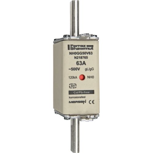 Bild: Mersen 1B055.000000 NH0 63A gG 500V NH-Sicherung sfü spannungsführend