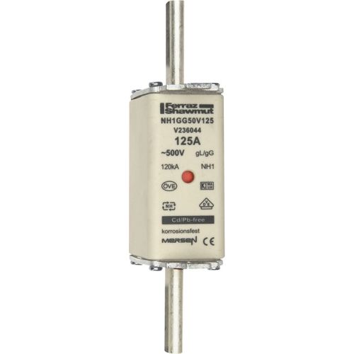 Bild: Mersen 1B165.000000 NH1 125A gG 500V NH-Sicherung sfü spannungsführend