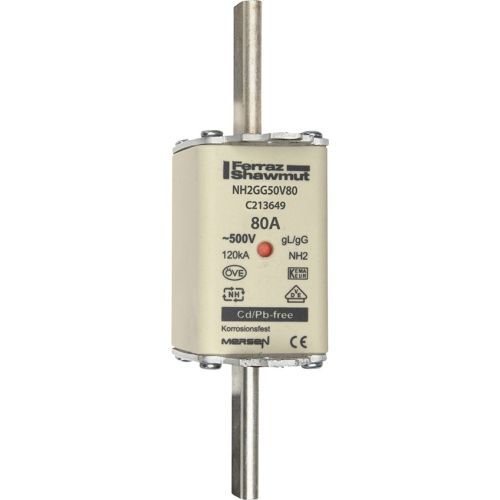 Bild: Mersen 1B259.000000 NH2 80A gG C213649C 500V NH-Sicherung sfü spannungsführend