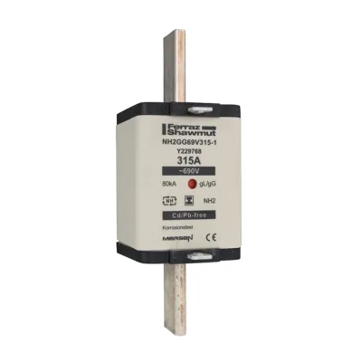 Mersen NH-Sicherungseinsatz NH2GG69V40-1 | Messersicherung NH2 | 40A | gG | 690V AC | 250V DC | Kombikennmelder | IMGL