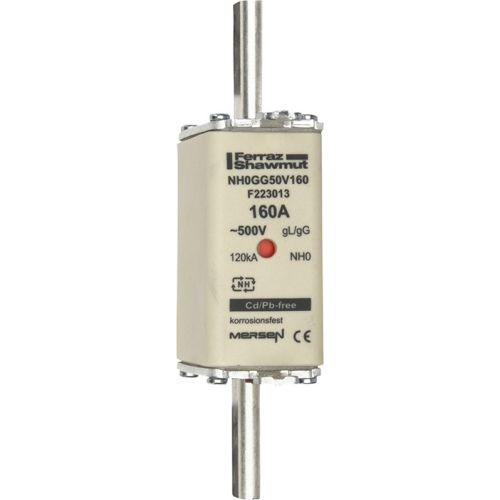 Bild: MERSEN NH-Sicherungseinsatz SF Gr.0 gG 160A/500V NH0GG50V160