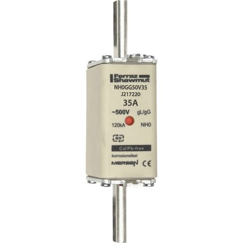 Bild: MERSEN NH-Sicherungseinsatz SF Gr.0 gG 35A/500V K NH0GG50V35