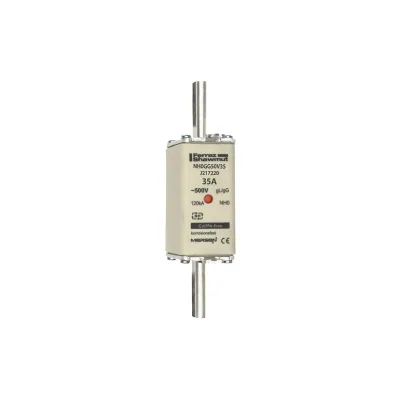 Mersen NH-Sicherungseinsatz NH0GG50V35 | NH0 35A 500V AC gG | Kombikennmelder | Messersicherung | 3W | Leitungsschutz