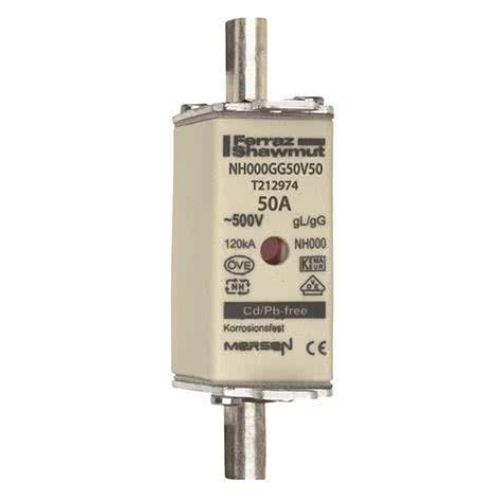 Bild: MERSEN NH-Sicherungseinsatz SF Gr.000 gG 50A/50 NH000GG50V50