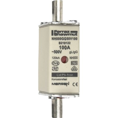 Bild: MERSEN NH-Sicherungseinsatz SF Gr.000 gG100A/5 NH000GG50V100