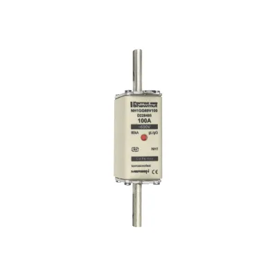 Mersen NH-Sicherungseinsatz NH1GG69V100 | NH1 100A gG | 690V AC/DC | Kombikennmelder | Gr.1 | Messersicherung