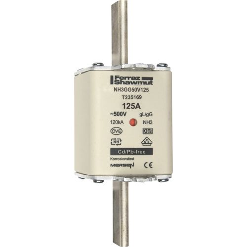 Bild: MERSEN NH-Sicherungseinsatz SF Gr.3 gG 125A/500V NH3GG50V125
