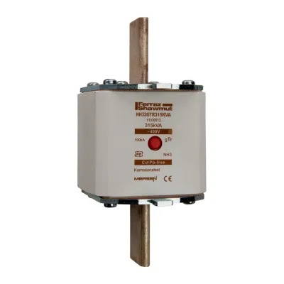 Mersen NH-Sicherungseinsatz NH32GTR315KVA | Gr.3 | gTr Trafostromschutz | 455A | 400V AC | Mittenkennmelder | 100kA