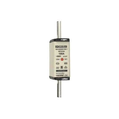 Mersen NH-Sicherungseinsatz NH1 100A gG | 500V AC/DC | Kombikennmelder | isoGriff | Messerkontakte