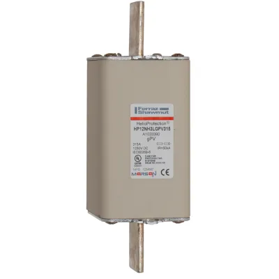 Mersen Sicherungseinsatz NH gPV HP12NH3LGPV350 | Photovoltaik-Sicherung | Größe 3L | 350A | 1250V DC | Messersicherung