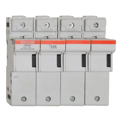 Mersen Sicherungshalter CMS223N 22x58 mm 4-polig (3+N) | 125A | AC 690V | DIN-Schiene | IP20 | für Zylindersicherung