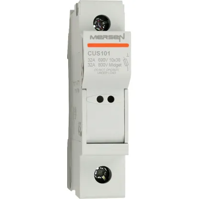 Mersen Sicherungshalter CUS101 | Midget 10x38 mm | 800V AC/DC | 32A | 1-polig | DIN-Schiene | IP20
