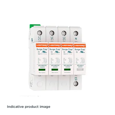 Mersen Überspannungsableiter Typ 2 STPT2-40K275V-4PG | 4-polig | 40kA | 275V | DIN-Tragschiene | IP20 | optische Anzeige