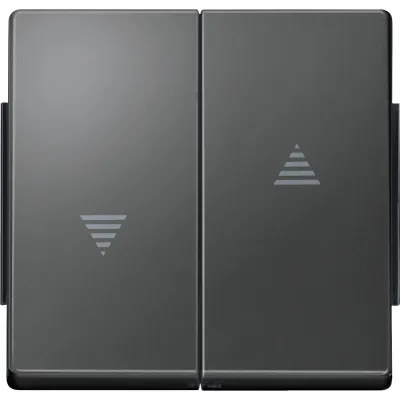 Merten Wippe für Rollladenschalter 343414 | Jalousiewippe | Symbol Pfeile | anthrazit | glänzend | Kunststoff