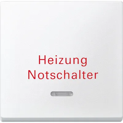 Merten Kontrollwippe Schalter System M 431819 | Heizungsnotschalter | Kontrollfenster | Thermoplast matt | polarweiß