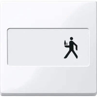 Merten Wippe 432325 | Schalter/Taster System M | antibakteriell | glänzend | aktivweiß | Beschriftungsfeld