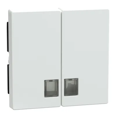 Merten Wippe 2-fach Serienschalter 438525 | System M | Thermoplast antibakteriell | glänzend | aktivweiß RAL 9016