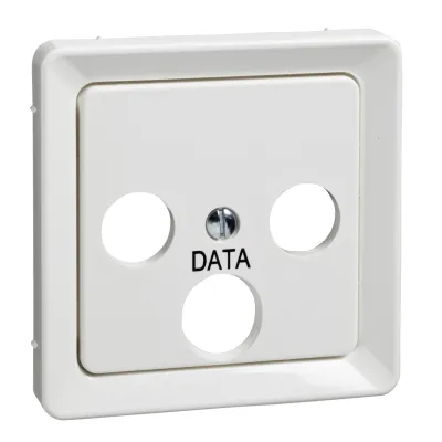 ELSO Zentralplatte Antennensteckdose 503674 | 3 Öffnungen | F-Buchse rückkanaltauglich | Unterputz | reinweiß